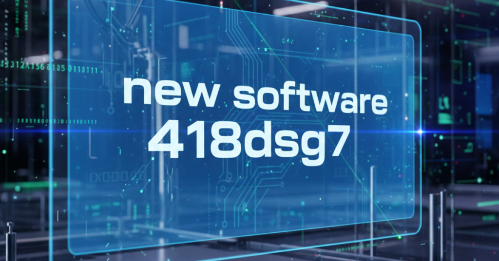 New Software 418dsg7: What It Is and How It Works